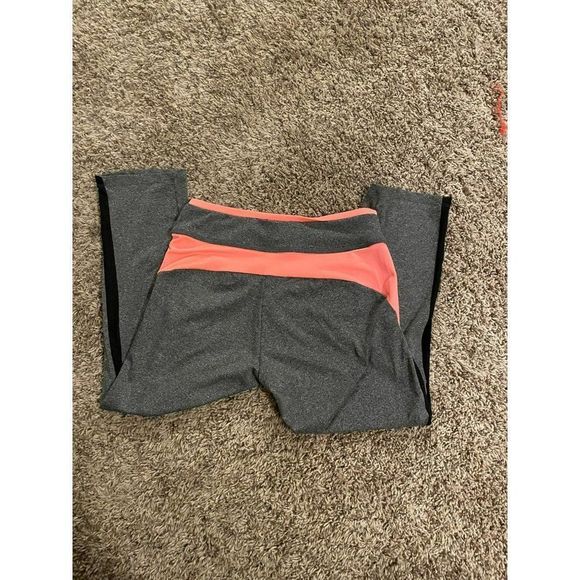 Workout Women's Grey Yoga Athletic Stretch Leggings & exercise tights Size small - Picture 9 of 11